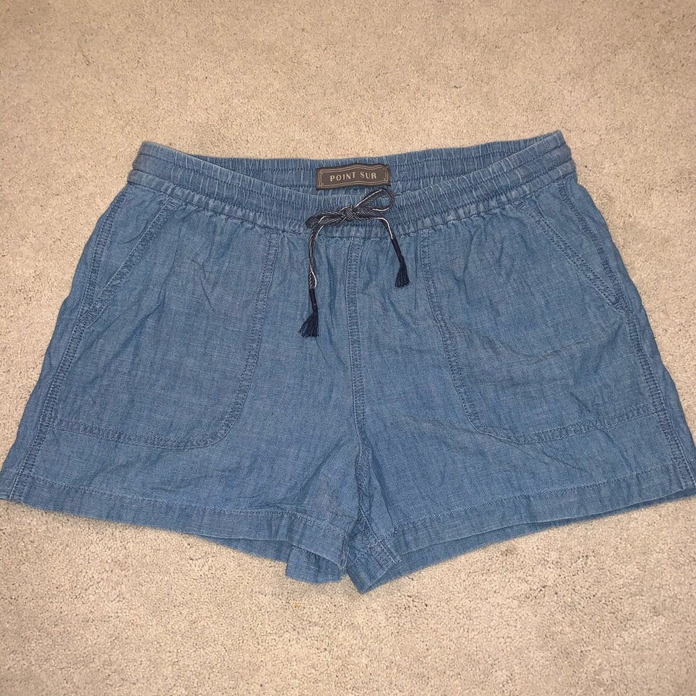 Point Sur flowy jean shorts